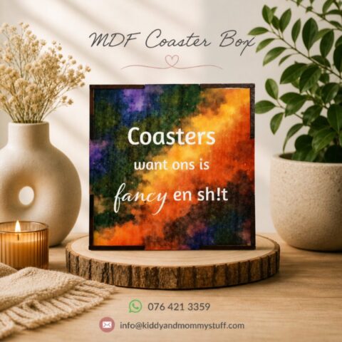 #kiddyandmommystuff, #coasters, #neoprenecoasters, #personalizedgift, #mdf, #coasterbox, #mdfcoasterbox