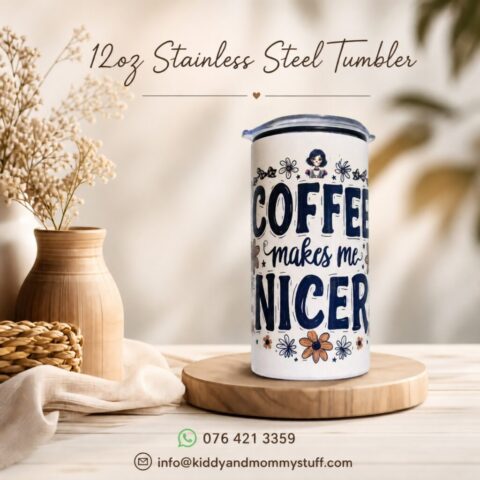 #kiddyandmommystuff, #tumbler, #coffeetumbler, #coffee, #personalizedgift, #stainlesssteel, #stainlesssteeltumbler