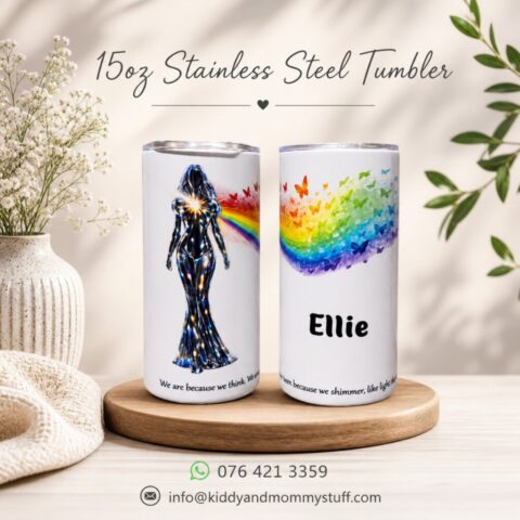 #kiddyandmommystuff, #tumbler, #personalizedgift, #stainlesssteel, #stainlesssteeltumbler, #white