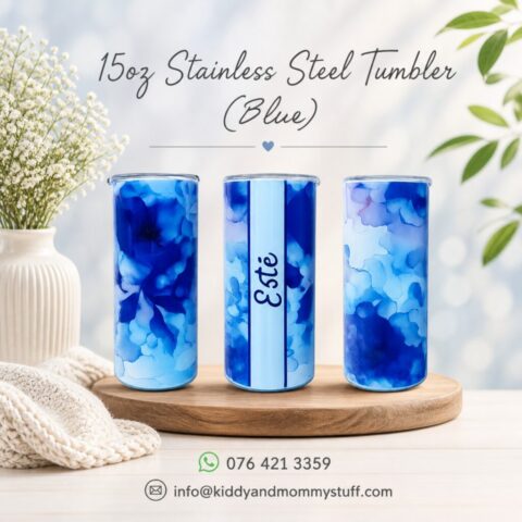 #kiddyandmommystuff, #tumbler, #personalizedgift, #stainlesssteel, #stainlesssteeltumbler, #blue
