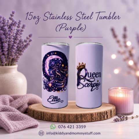 #kiddyandmommystuff, #tumbler, #personalizedgift, #stainlesssteel, #stainlesssteeltumbler, #purple