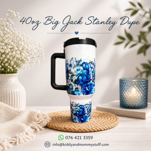 #kiddyandmommystuff, #tumbler, #personalizedgift, #stainlesssteel, #stainlesssteeltumbler, #stanley, #blue